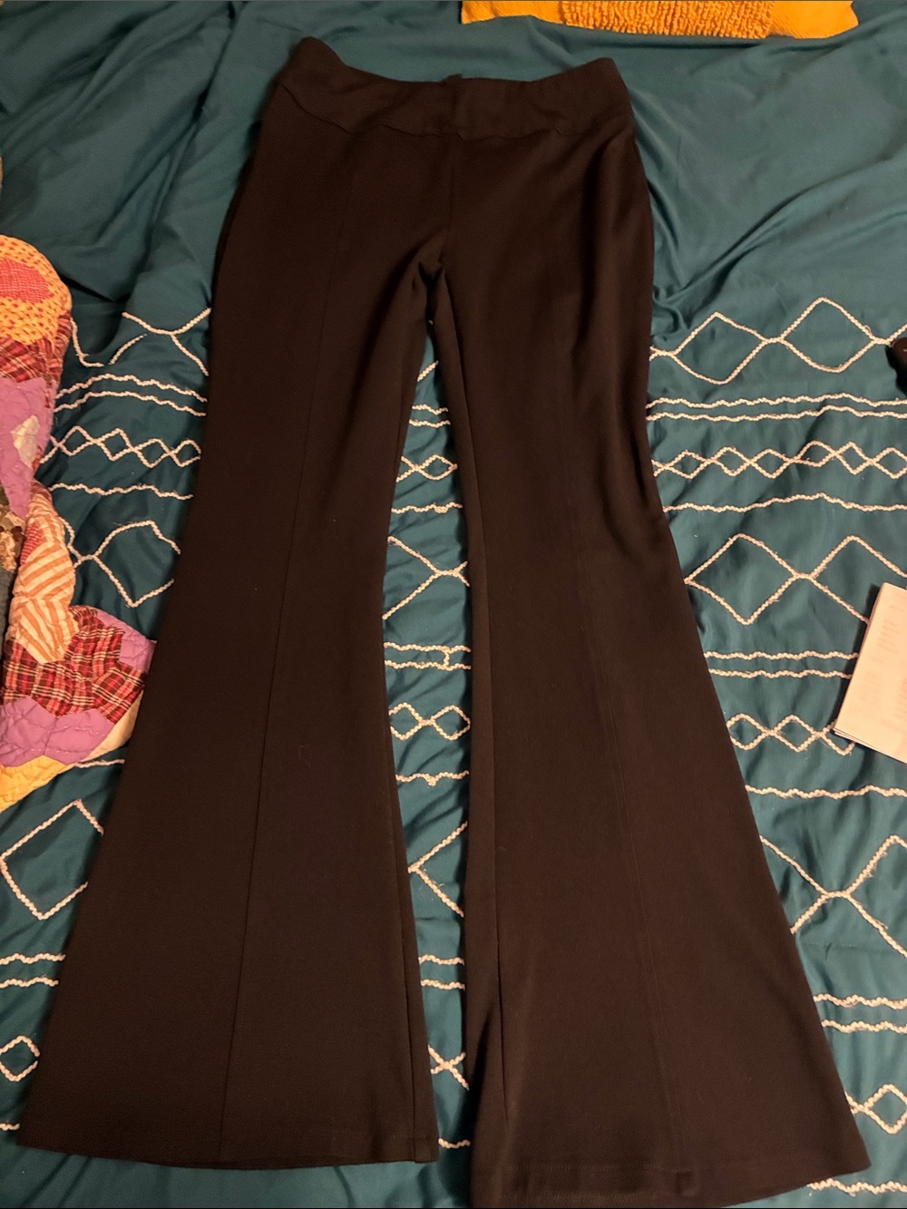 Women's Black Boot-Cut Ponte Pants